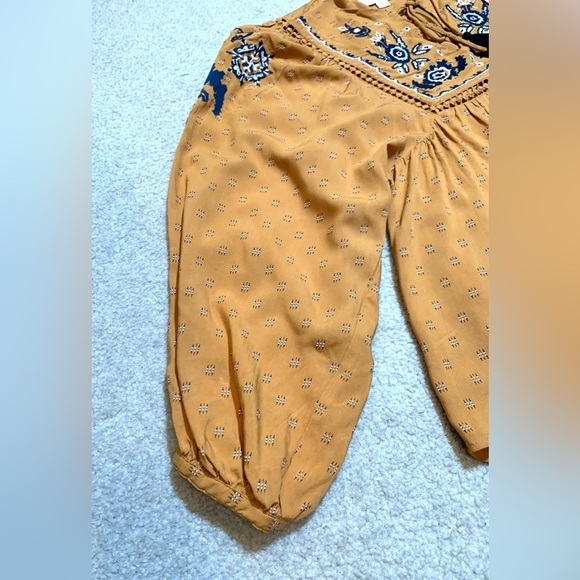 Lovestitch Women Boho Embroidered Floral Top Blouse Size Small - Picture 3 of 8